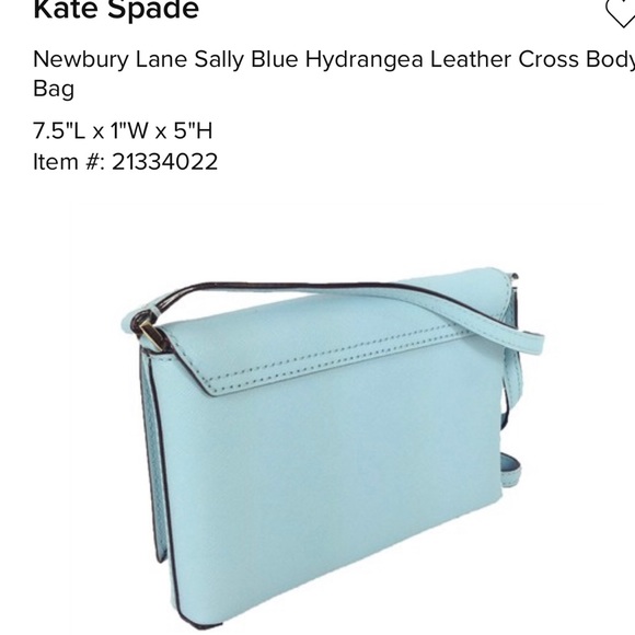 Kate Spade NewburyLane SallyBlue Leather CrossBody - Picture 2 of 5